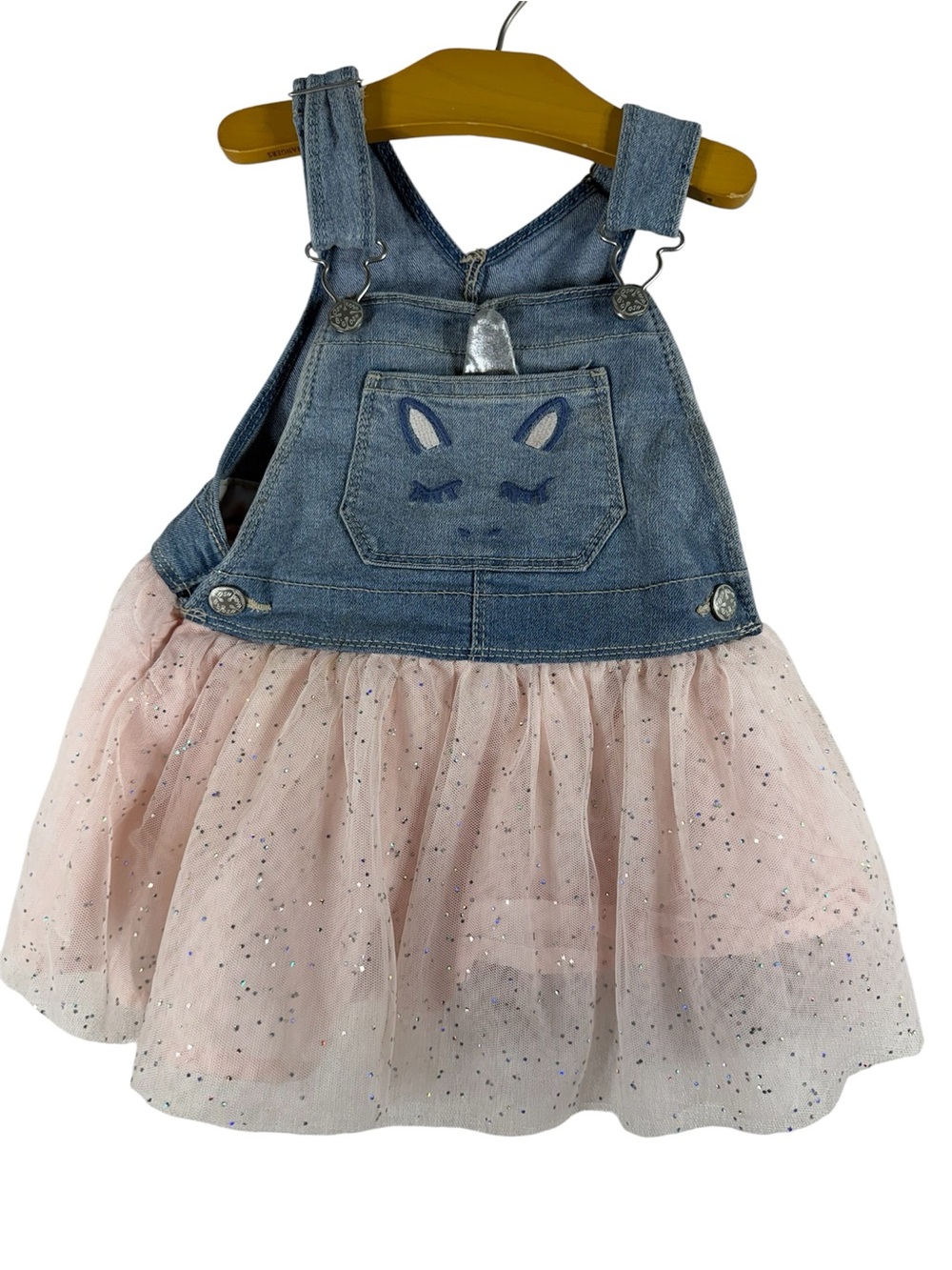 OshKosh B'gosh Light Pink Tulle Skirt Overall Dress